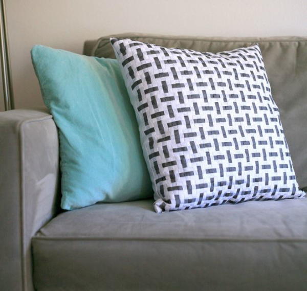 Elegant Woven Ribbon DIY Throw Pillow Elegant Woven Ribbon DIY Throw Pillow