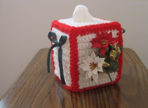Flower of Christmas Tissue Box Cover