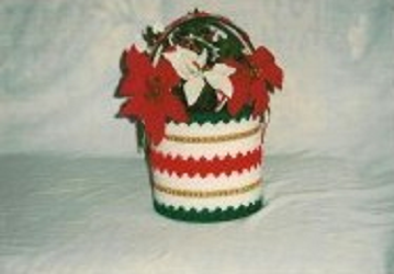 Christmas Shells and Bows Flower Basket