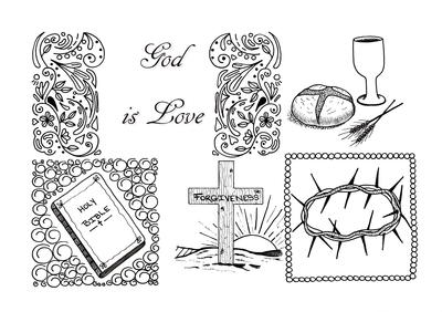 God Is Love Adult Coloring Page