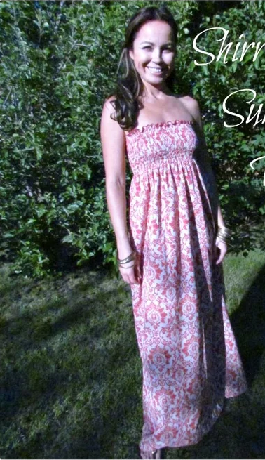 shirred summer dress
