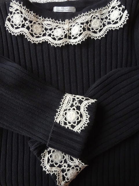 Stunning Lace Sweater Refashion Stunning Lace Sweater Refashion