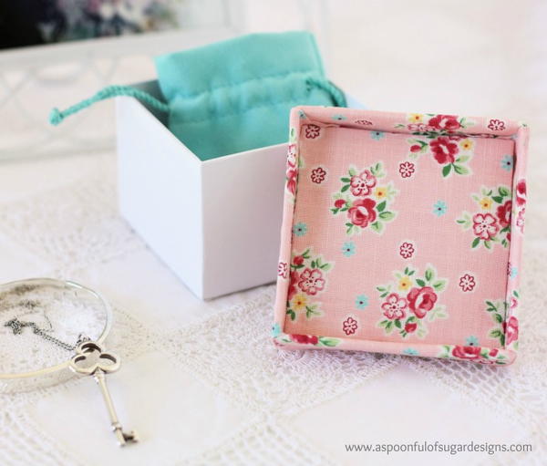 Fabric Covered Jewelry Box