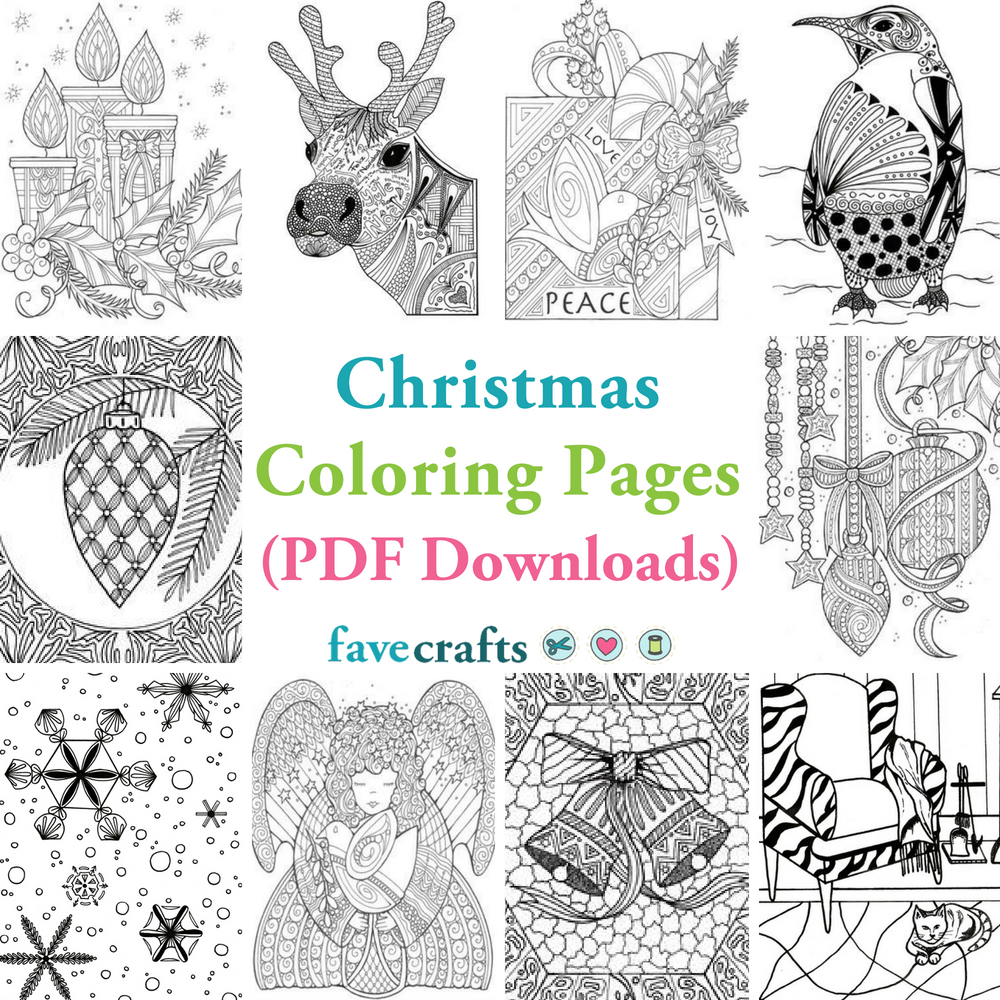 Free Full Size Printable Christmas Coloring Pages For Adults Pdf