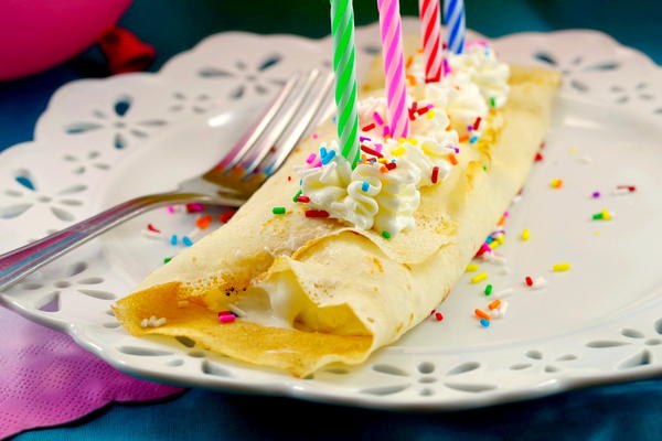 Birthday Cake Batter Ice Cream Crepes Birthday Cake Batter & Ice Cream Crepes