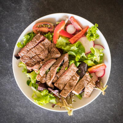 15-Minute Tamari Marinated Steak Salad Recipe