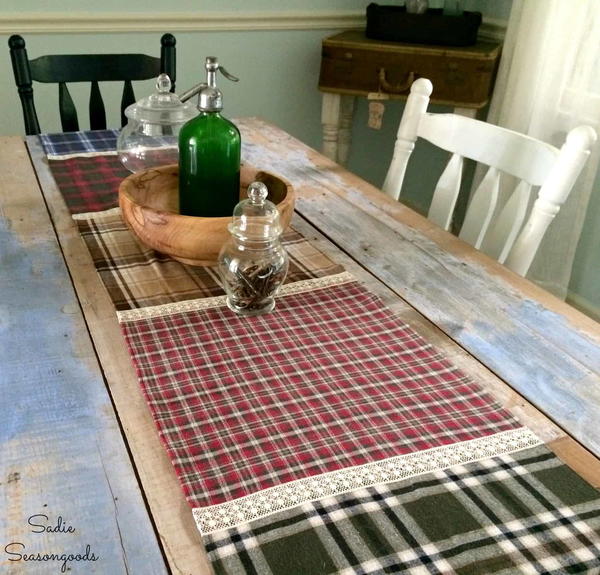 Fall Flannel DIY Table Runner Fall Flannel DIY Table Runner