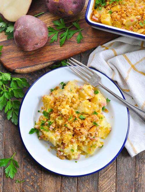 Dump-and-Bake Cheesy Ham and Potato Casserole Dump-and-Bake Cheesy Ham and Potato Casserole