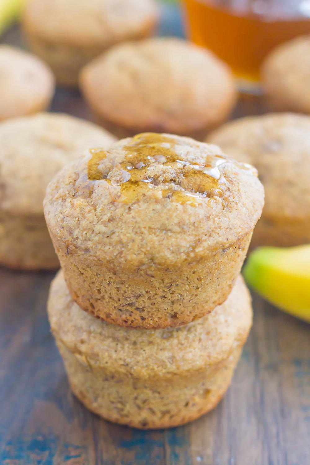 Healthier Banana Honey Muffins