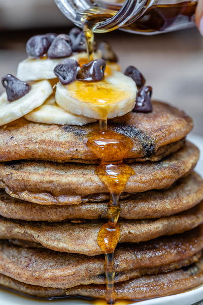Vegan Chocolate Chip Pancakes Vegan Chocolate Chip Pancakes