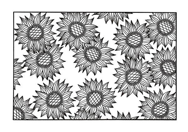 Busting Sunflowers Coloring Page Busting Sunflowers Coloring Page