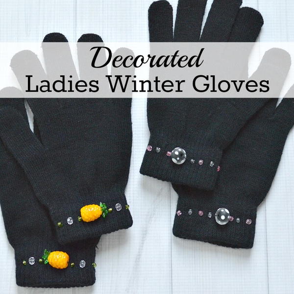 Decorated Ladies Winter Gloves Decorated Ladies Winter Gloves