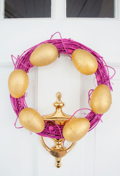 Glitter Easter Egg Wreath Glitter Easter Egg Wreath