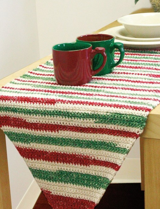 Stripe Table Runner Crochet Pattern Favecrafts Com