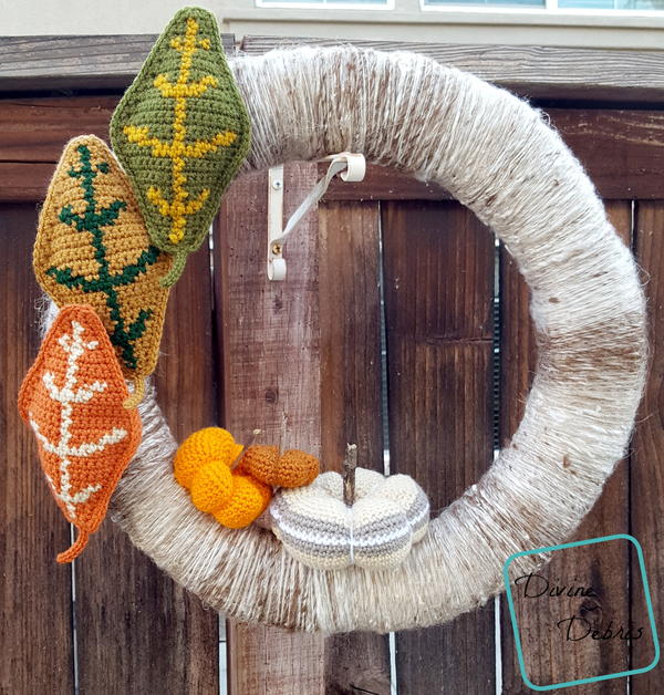 Simple Fall Crochet Wreath Simple Fall Crochet Wreath