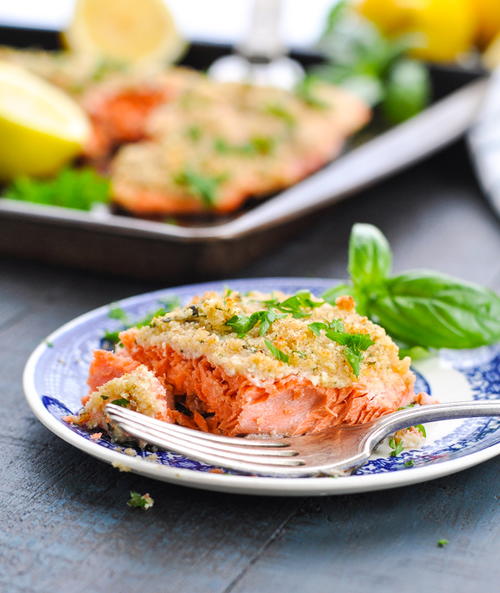 Parmesan Herb Baked Salmon Fillet Parmesan Herb Baked Salmon Fillet