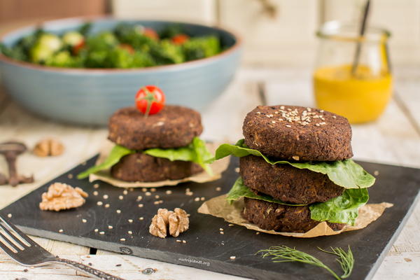 Black Bean Mushroom Burger Black Bean Mushroom Burger