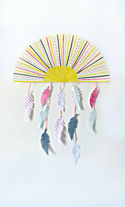Sun and Feather Wall Decor