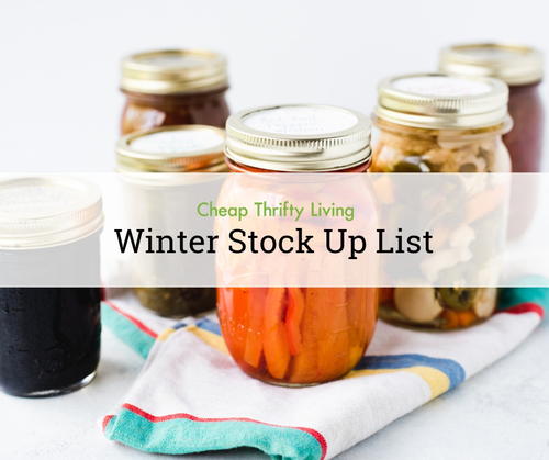 Winter Food Stock Up List