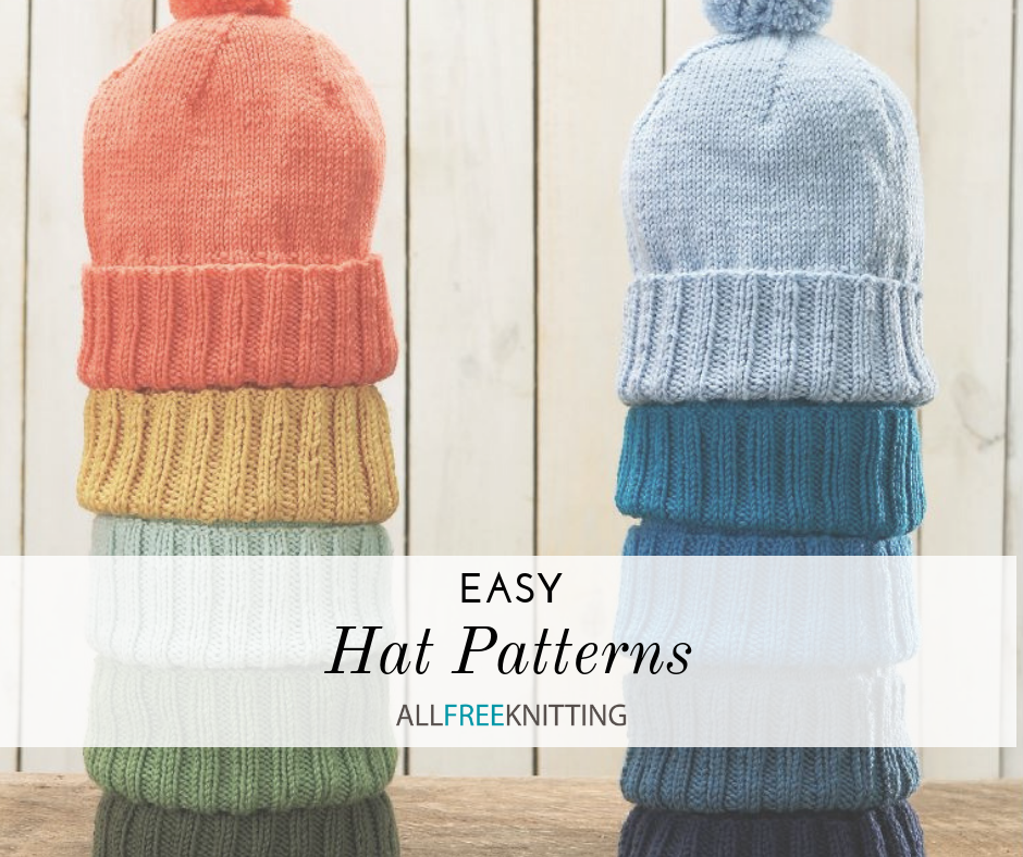 19 Easy Hat Knitting Patterns | AllFreeKnitting.com