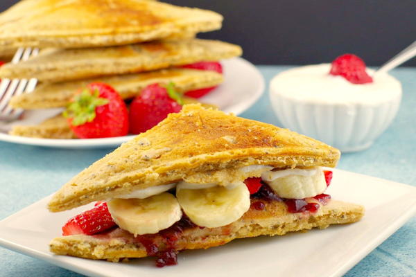 PB J Pancake Breakfast Sandwich PB & J Pancake Breakfast Sandwich