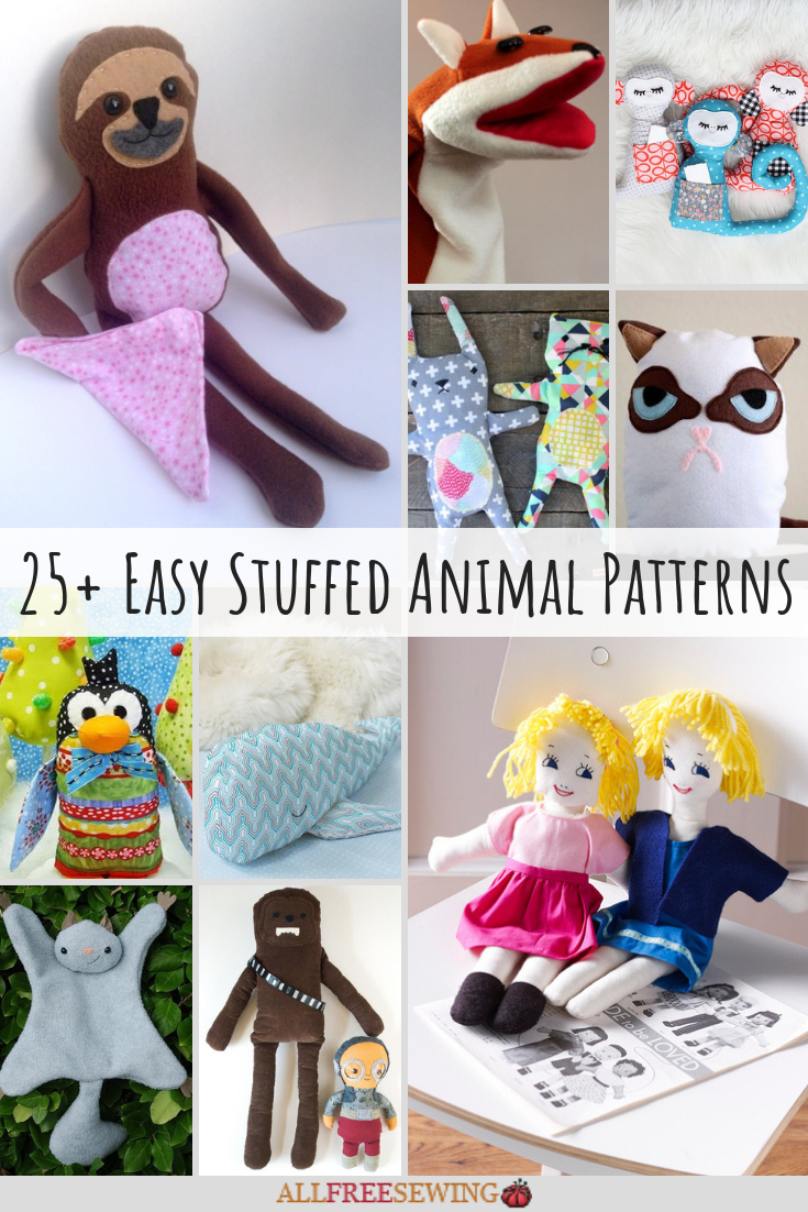 25 Easy Stuffed Animal Patterns Allfreesewing Com