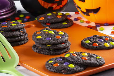 Dark Chocolate Chip Halloween Cookies