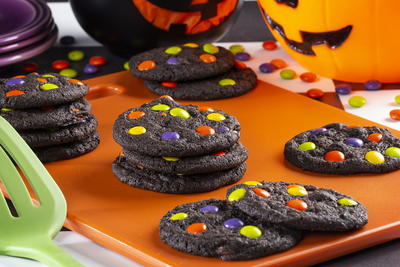 Dark Chocolate Halloween Chip Cookies