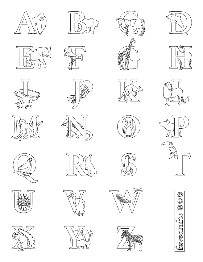 Alphabet Coloring Page PDF | FaveCrafts.com