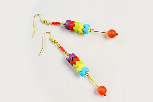 Colorful Mixed Bead Earrings Colorful Mixed Bead Earrings