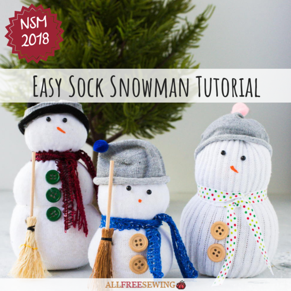Easy Sock Snowman Tutorial Easy Sock Snowman Tutorial