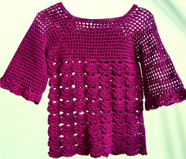 Girls Crochet Lace Top Girls Crochet Lace Top