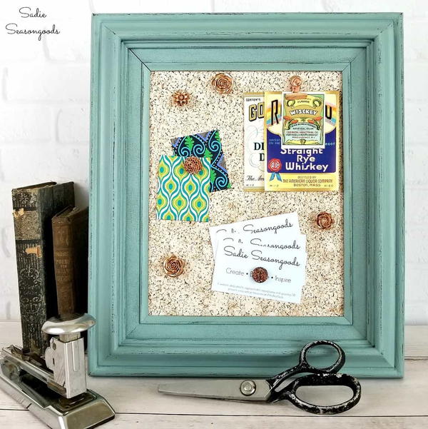 Repurposed Picture Frame DIY Cork Board Repurposed Picture Frame DIY Cork Board