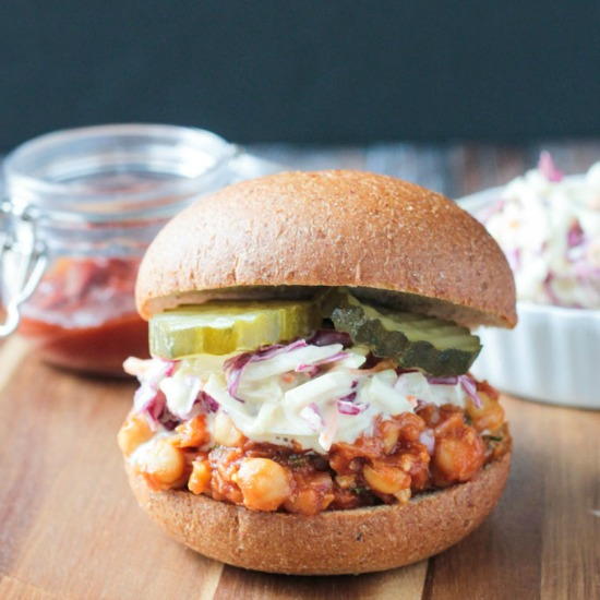 Maple Chipotle BBQ Chickpea Sandwich Maple Chipotle BBQ Chickpea Sandwich