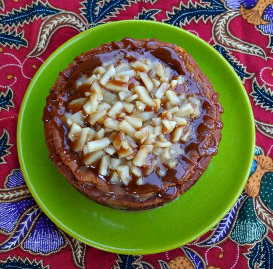 Pumpkin Cheesecake with Bourboned Pears Pumpkin Cheesecake with Bourboned Pears