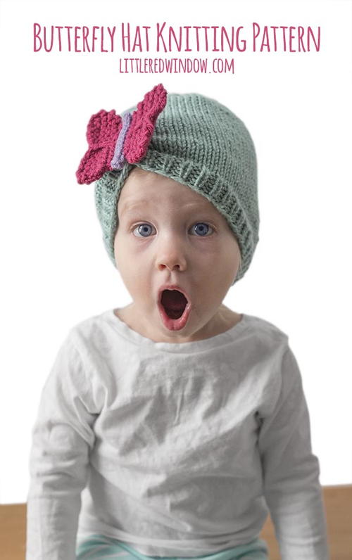 Butterfly Hat Knitting Pattern Butterfly Hat Knitting Pattern