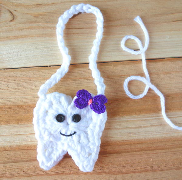 Crochet Tooth Fairy Pouch