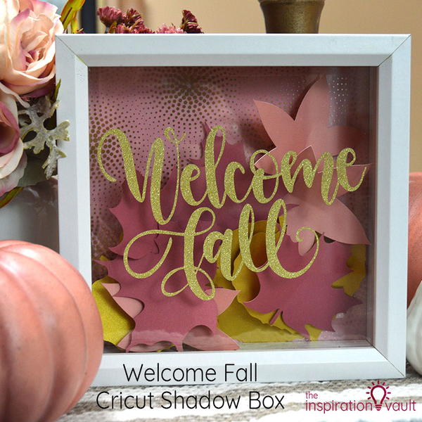 Welcome Fall Cricut Shadow Box Welcome Fall Cricut Shadow Box