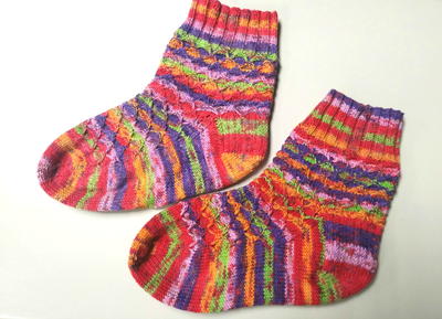 Clown Sock Knitting Pattern