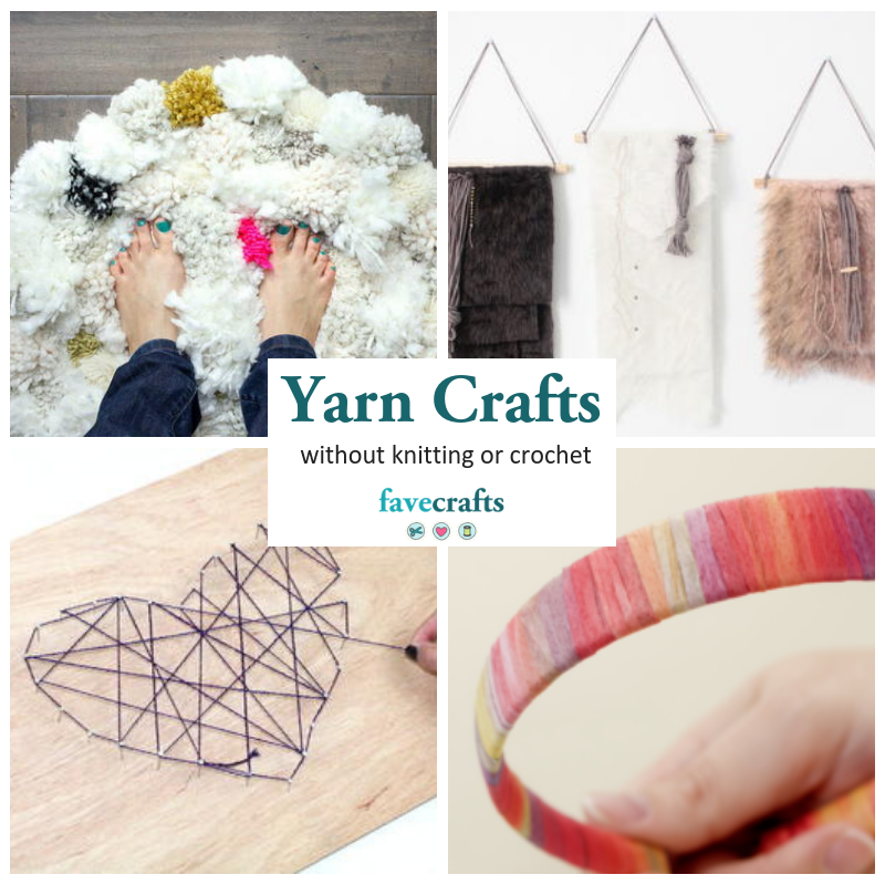 Download Free 55 Yarn Crafts Without Knitting Or Crochet Favecrafts Com PSD Mockup Template