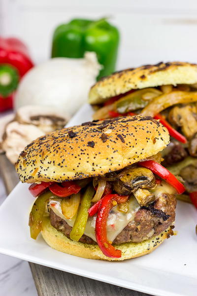 Grilled Philly Burgers Grilled Philly Burgers