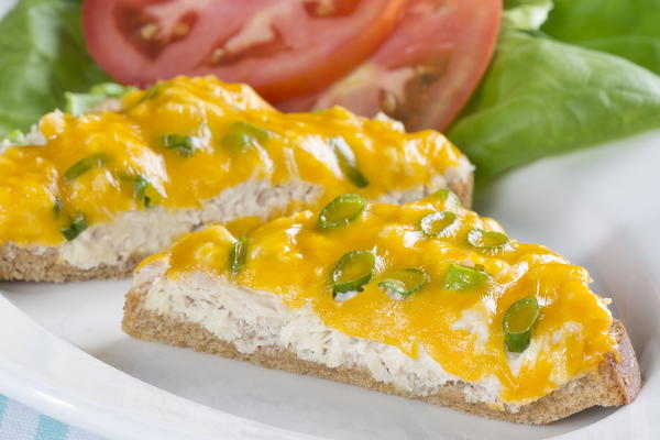 Open-Faced Tuna Melt Sandwich