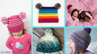66 Crochet Pom Pom Hats
