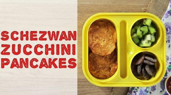 Schezwan Zucchini Pancakes Schezwan Zucchini Pancakes