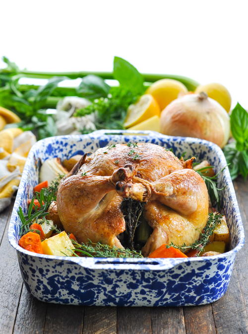 Crispy Roast Chicken with Vegetables Crispy Roast Chicken with Vegetables