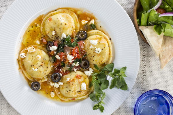 Mediterranean Ravioli with Feta