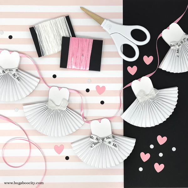 DIY Paper Wedding Dress Banner DIY Paper Wedding Dress Banner