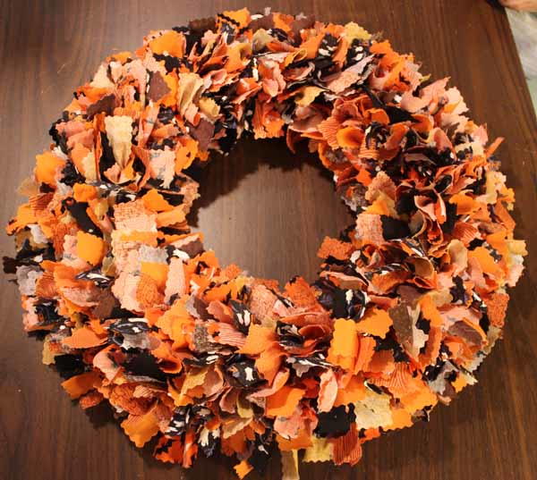 Halloween Fabric Wreath Halloween Fabric Wreath