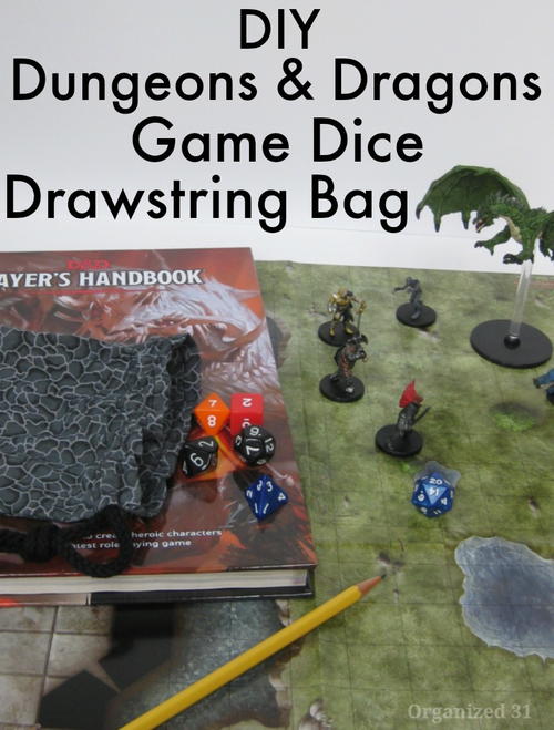 DIY Dungeons and Dragons Drawstring Bag DIY Dungeons and Dragons Drawstring Bag
