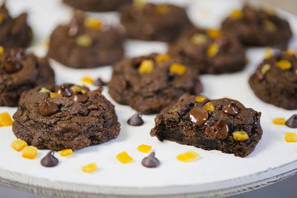 Devilish Fudgy Double Chocolate Orange Cookies Devilish Fudgy Double Chocolate Orange Cookies